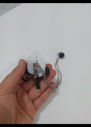 Siyah İpek Görünümlü Damat Papyonu ve Aksesuar Seti - Görsel 6