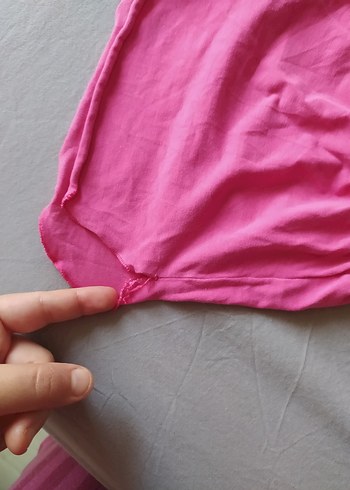 s Beden pembe Renk Pembe Mini Atlet ve Şort Pijama Takımı