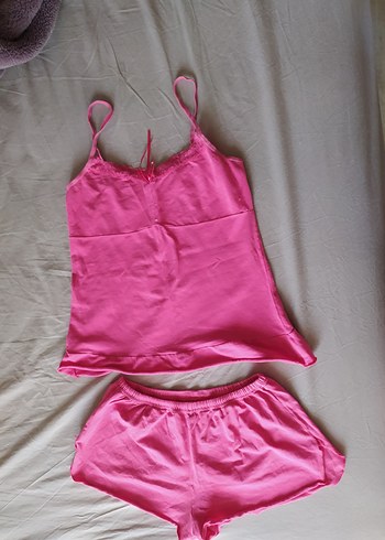 Diğer Pembe Mini Atlet ve Şort Pijama Takımı