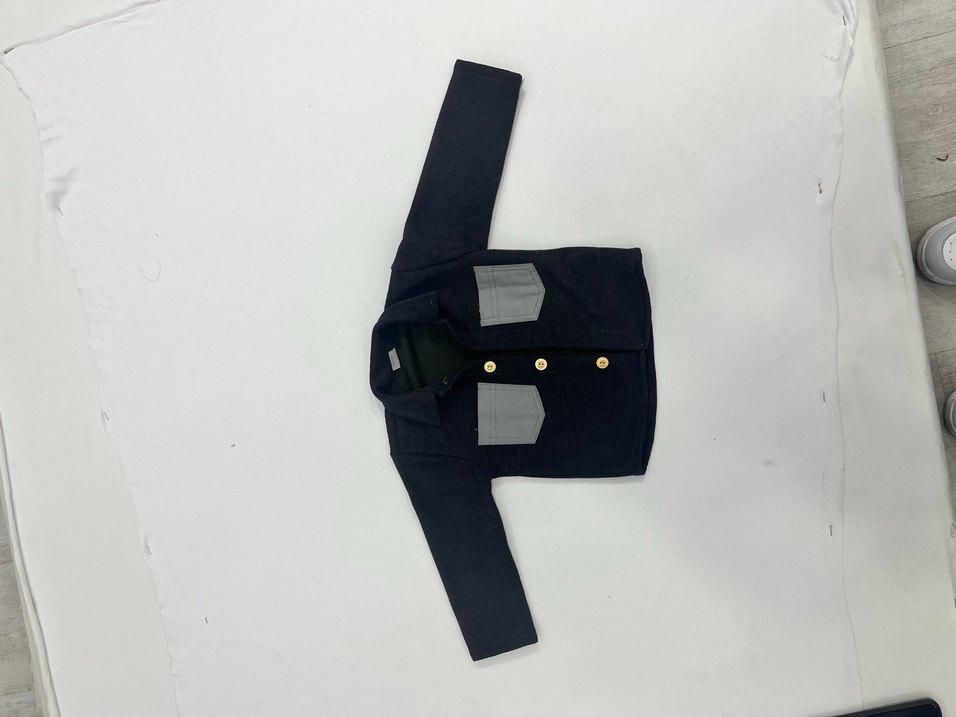 Düğmeli Gri Erkek Çocuk  Ceket - Görsel 2