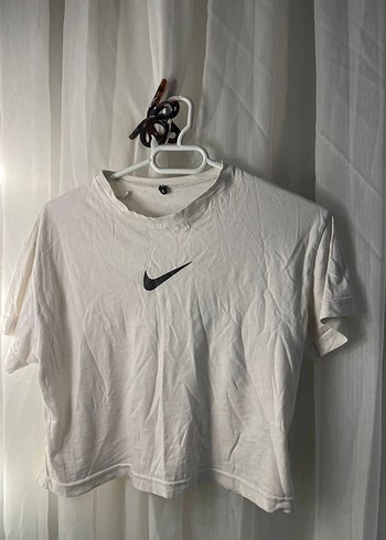 Beyaz Pamuklu Kısa Kollu Crop Top - Görsel 2