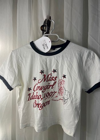 Baskılı Beyaz Kısa Kollu Rock Punk Tişört - Görsel 3