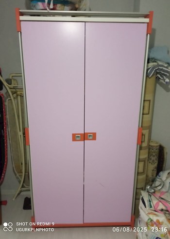 Bursa İçi Pastel Pembe Çocuk Gardırop Dolabı