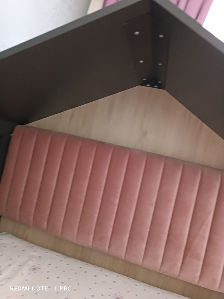 Pembe ve Gri Çocuk yatak başlığı İstikbal marka - Görsel 2