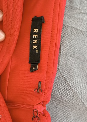 Kırmızı Drapeli Uzun Abiye Elbise - Görsel 3