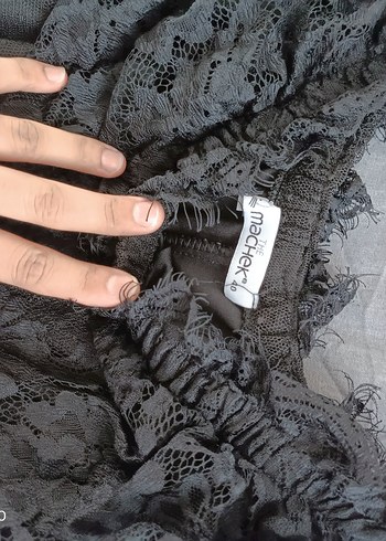 Siyah Nakışlı Uzun Gotik Kadın Elbise - Görsel 2