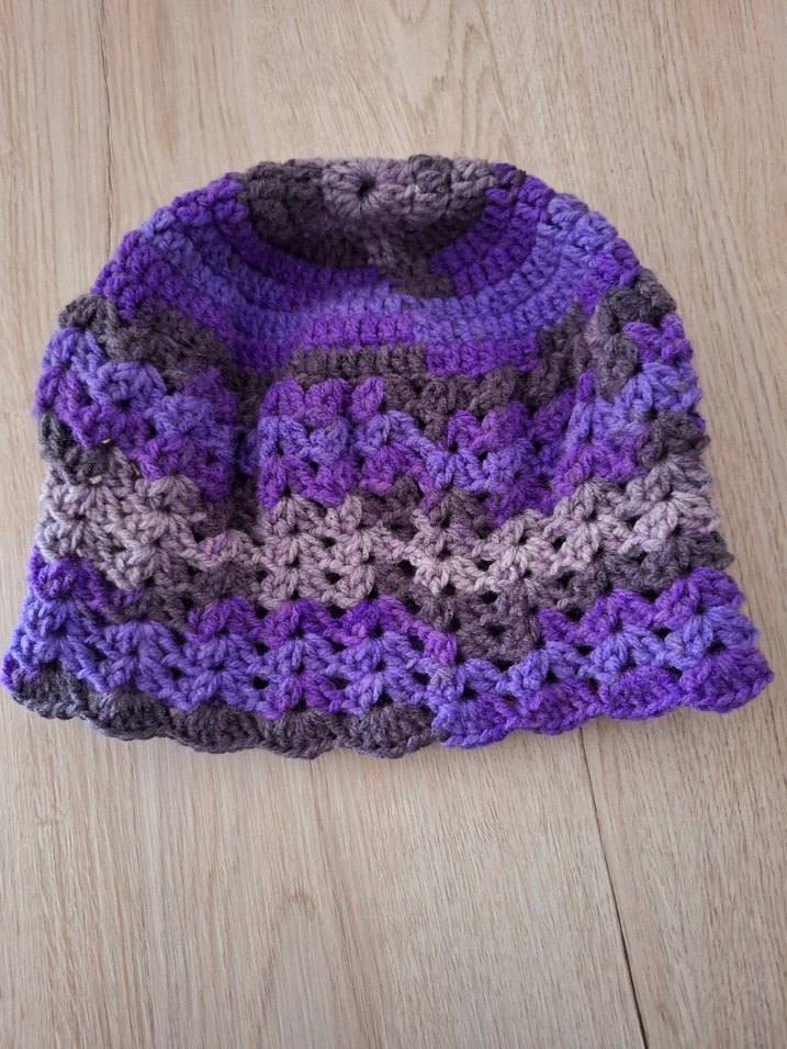 Bohem Mor Örgü Eldiven ve Bere Seti - Görsel 4