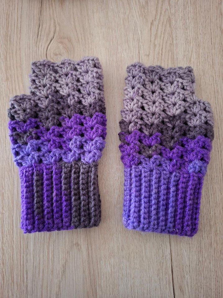 Bohem Mor Örgü Eldiven ve Bere Seti - Görsel 3