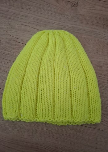 Sarı Kadın Örgü Bere - Görsel 2