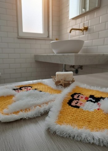 Renkli Beyaz Banyo lifi - Görsel 3