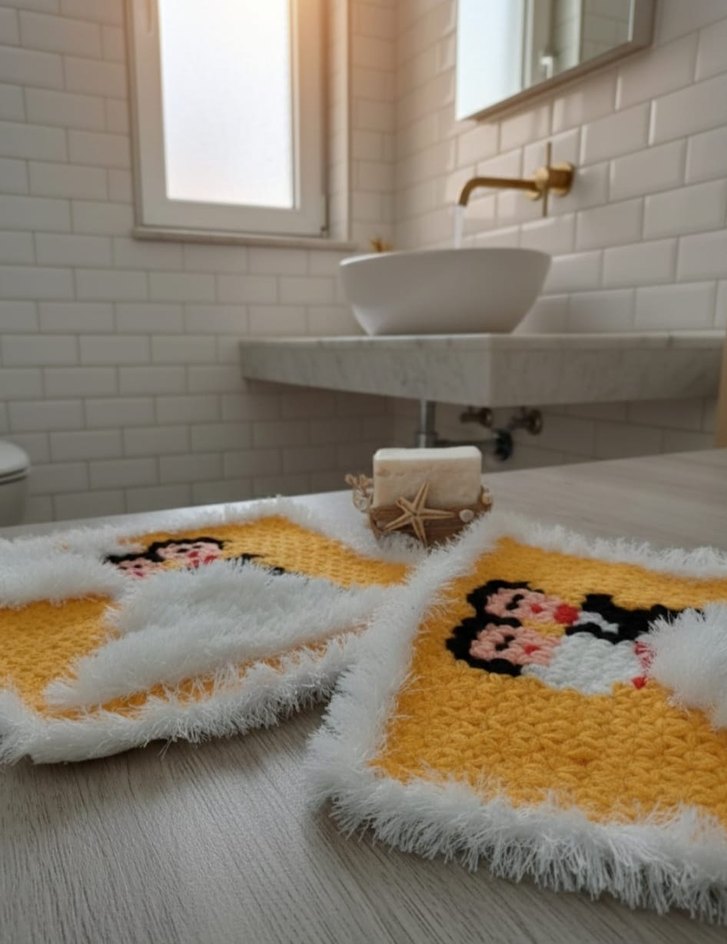 Renkli Beyaz Banyo lifi - Görsel 3