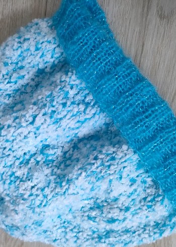 Mabi beyaz Örgü Kadın Bere - Görsel 5