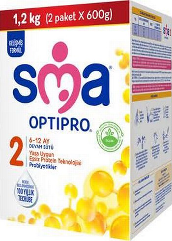 SMA Optipro Devam Sütü 2 6-12 Ay 1,2 kg