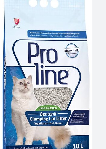 Kokusu Olmayan Bentonit Topaklanan Kedi Kumu 10L