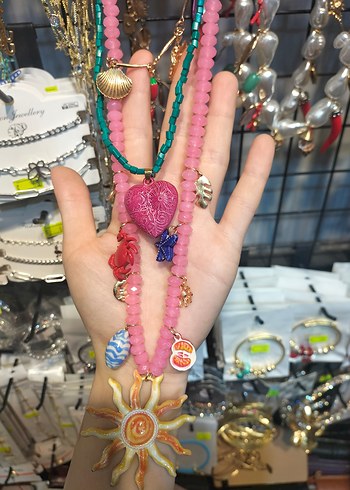 Zara Renkli Boncuklu Şıkır Şıkır Kolye