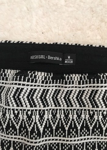 Bershka Bershka Bohem Desenli Gri Mini Etek