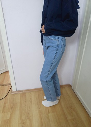 Mavi Loose Fit Midi Kadın Kot Pantolon