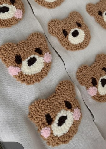 Mavi Ayıcık Desenli  punch anahtarlik - Görsel 2