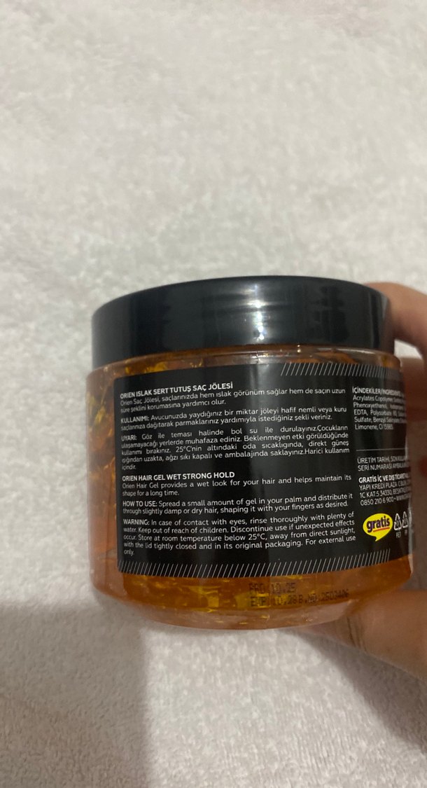 Orien Saç Jölesi Islak Sert Tutuş 400 ml - Görsel 2