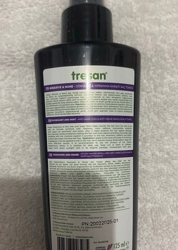 Tresan Biberiye & Nane Saç ve Saç Derisi Spreyi 130 ml - Görsel 2