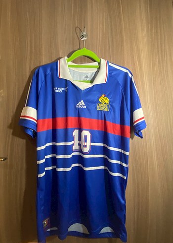 Vintage Mavi Zidane 10 Numaralı Erkek Spor Forması - Görsel 2