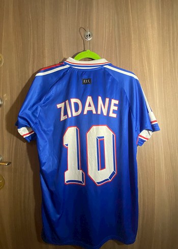 Vintage Mavi Zidane 10 Numaralı Erkek Spor Forması - Görsel 4
