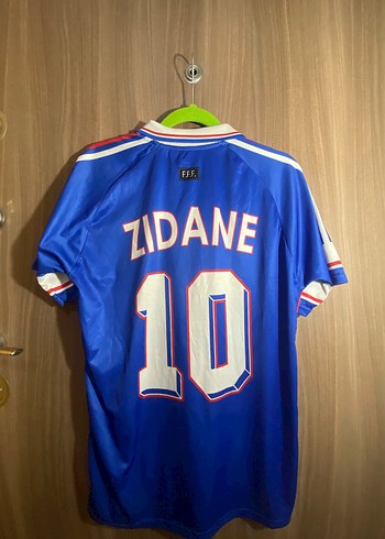 Vintage Mavi Zidane 10 Numaralı Erkek Spor Forması - Görsel 3