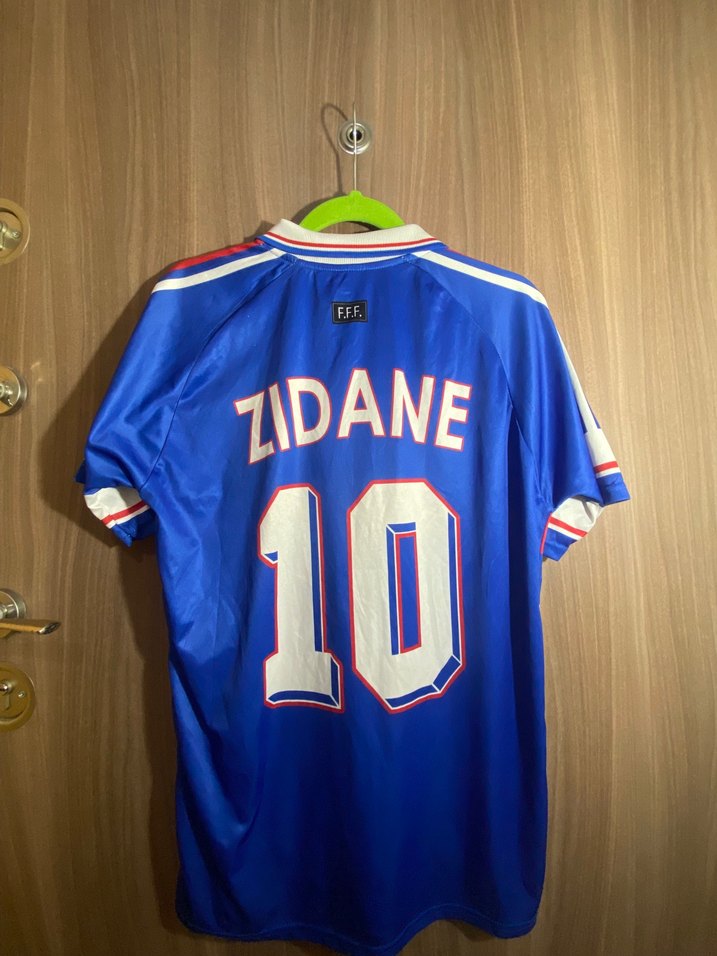 Vintage Mavi Zidane 10 Numaralı Erkek Spor Forması - Görsel 4