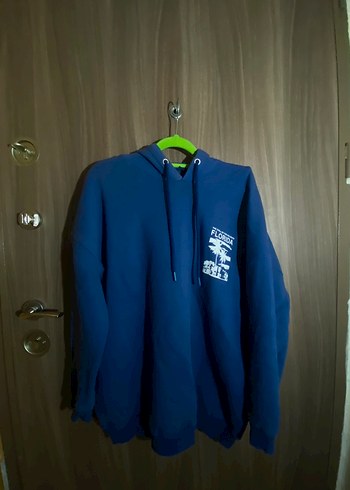 American Vintage Florida Mavi Kapüşonlu Fermuarlı Sweatshirt - Görsel 2