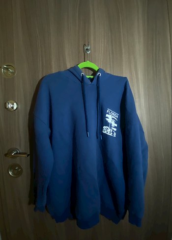 American Vintage Florida Mavi Kapüşonlu Fermuarlı Sweatshirt - Görsel 4