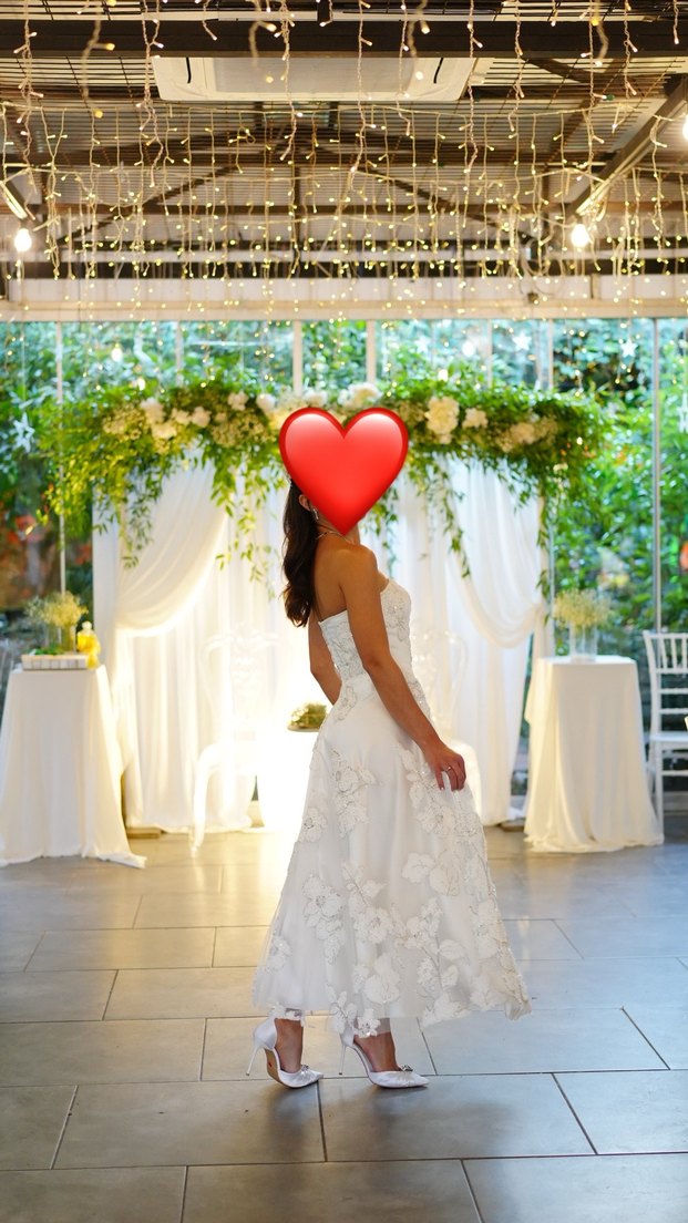 Straplez Beyaz Nişanlık - Görsel 2