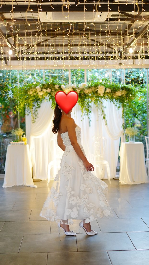 Straplez Beyaz Nişanlık - Görsel 4