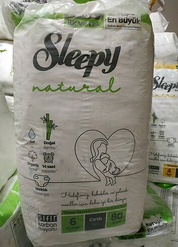 Sleepy Natural 6 numara 80 adet 