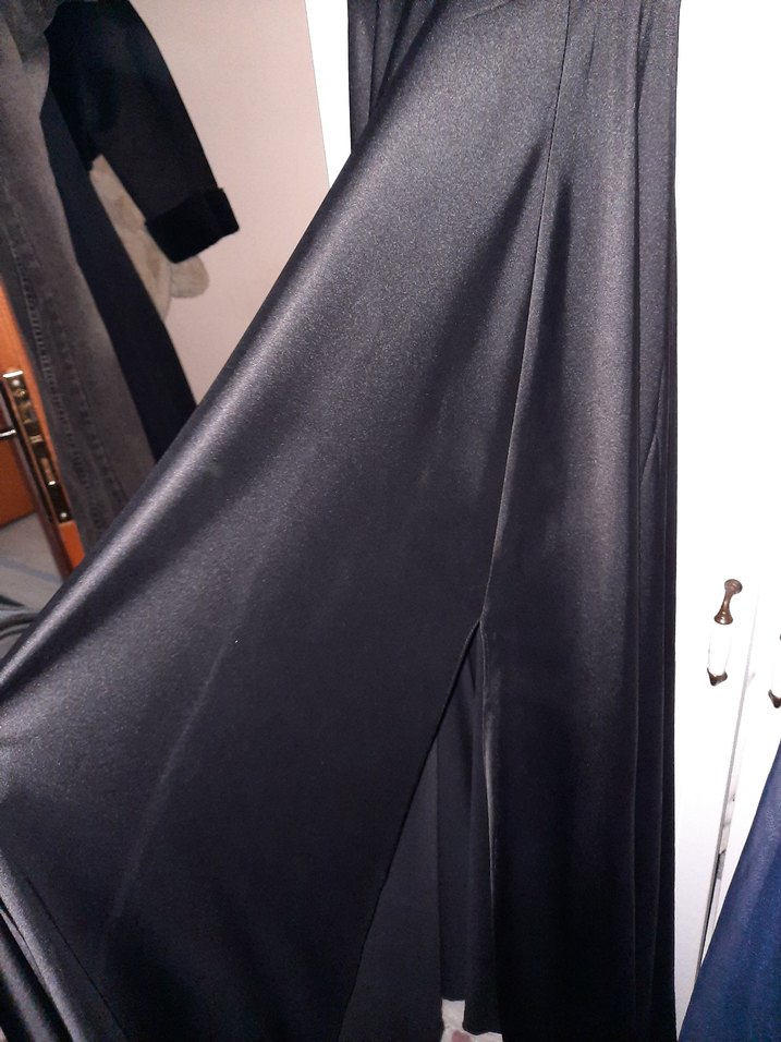Lacivert-Siyah Uzun Abiye Elbise - Görsel 5