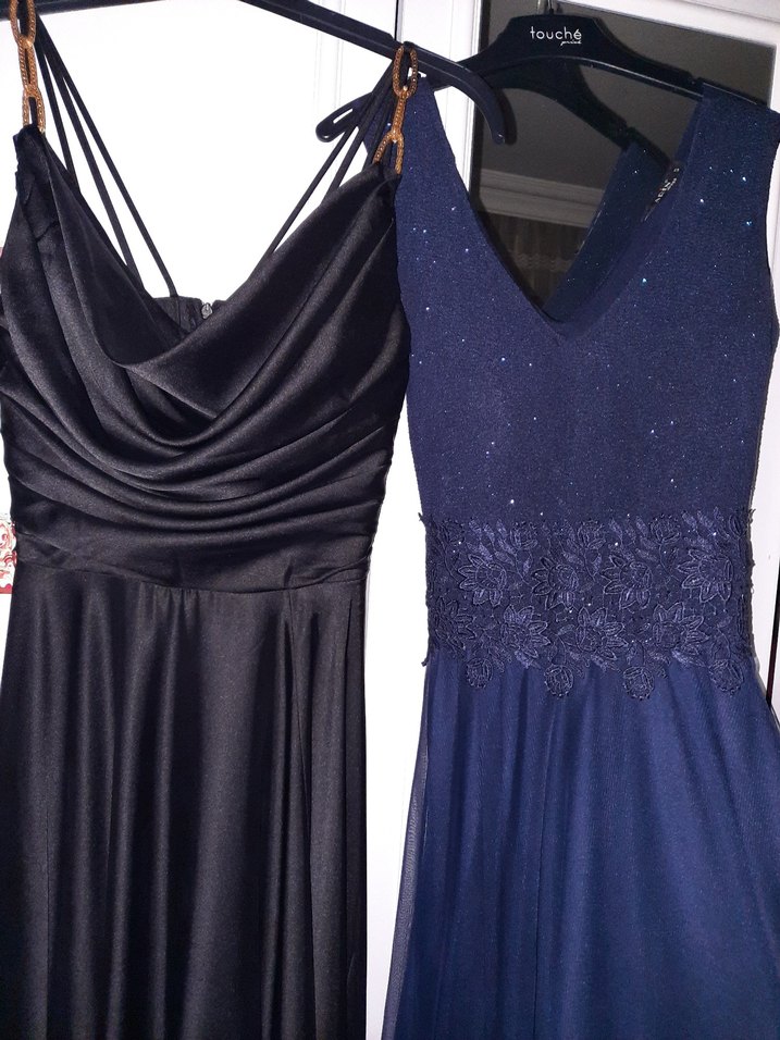 Lacivert-Siyah Uzun Abiye Elbise - Görsel 2