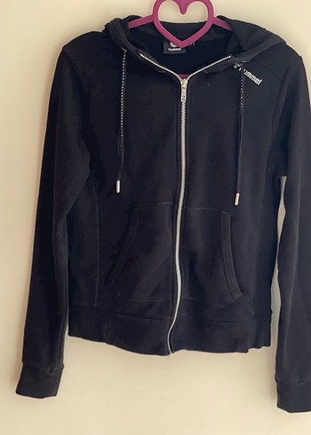 Kadın Siyah Fermuarlı Sweatshirt#kapşonlu hırka