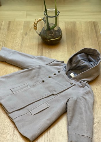 Gri bebek kaban#kaşe bebek mont - Görsel 2