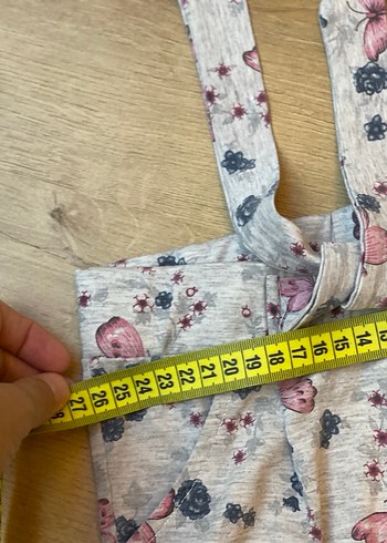 18-24 Ay Beden gri Renk Kelebek Desenli Gri Kız Tayt#bebek şalvar