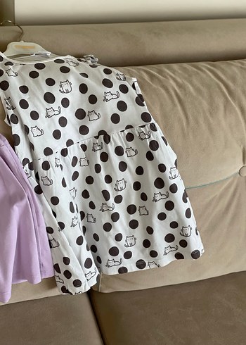 Kız Çocuk Çok Renkli yazlık Elbise 3 adet#üç adet Pamuklu yazlık - Görsel 8