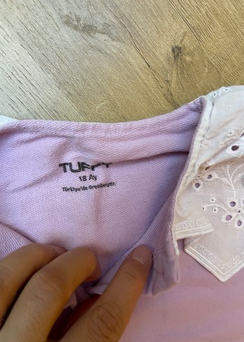 Düğmeli Pembe Bebek Kız Takımı#Bebe yaka sweatshirt#hırka - Görsel 6