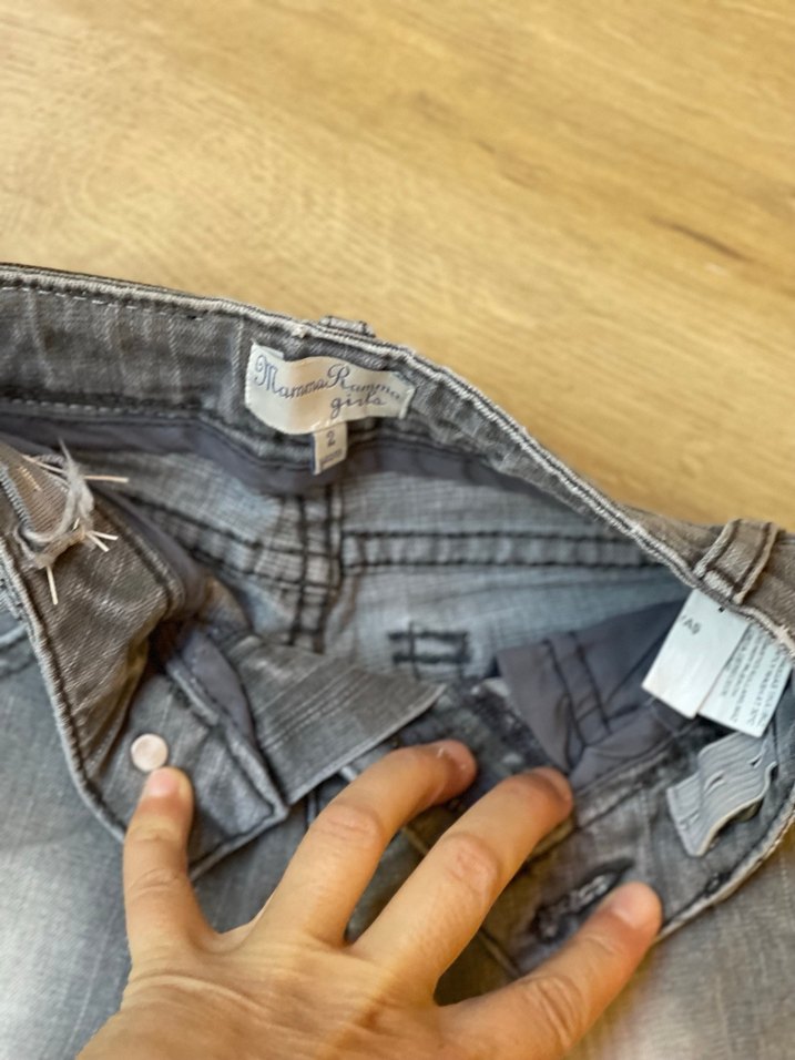 Kız Çocuk Gri Slim Fit Denim Pantolon#kız çocuk kot pantolon - Görsel 5