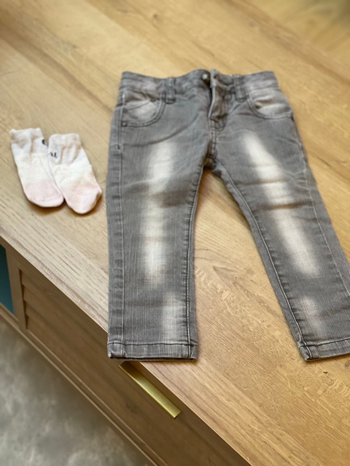 Kız Çocuk Gri Slim Fit Denim Pantolon#kız çocuk kot pantolon - Görsel 2