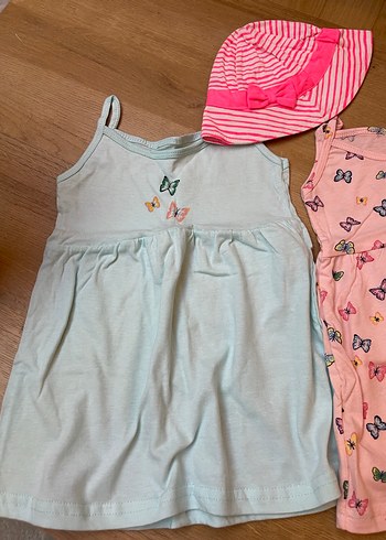 Kelebek Nakışlı  Kız Elbisesi#yazlık bebek elbisesi - Görsel 2