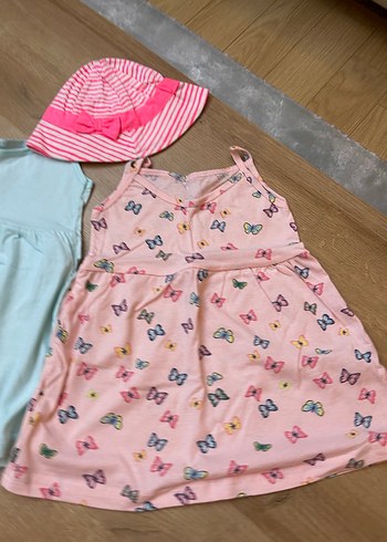 Kelebek Nakışlı  Kız Elbisesi#yazlık bebek elbisesi - Görsel 3