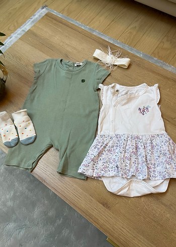 Bebek Kız Yeşil Kısa Kollu Tulum#romper#Bebek sıvgın elbise - Görsel 7