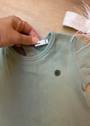 Bebek Kız Yeşil Kısa Kollu Tulum#romper#Bebek sıvgın elbise - Görsel 3