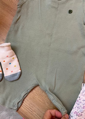 Bebek Kız Yeşil Kısa Kollu Tulum#romper#Bebek sıvgın elbise - Görsel 4