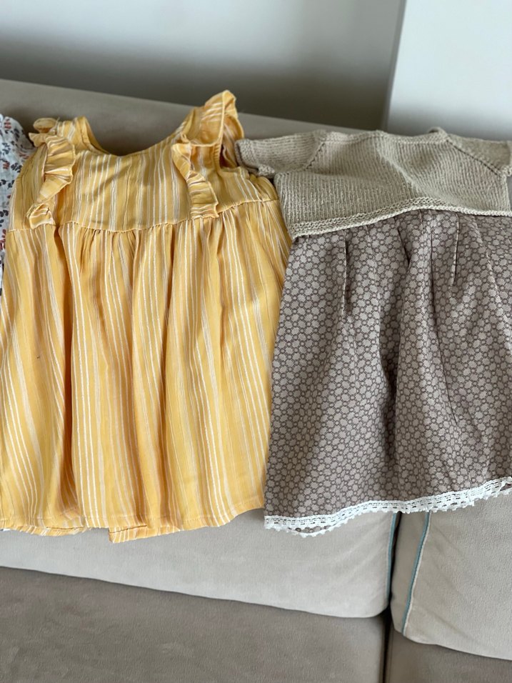 Kız Çocuk elbise 3 adet#örgü elbise - Görsel 3