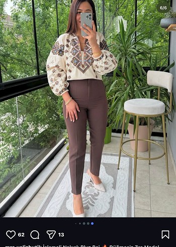 Nakışlı Bohem Kadın bluz#Otantik bluz#tesettür bluz - Görsel 3