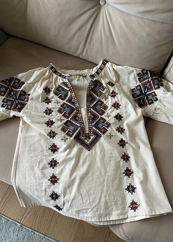 Nakışlı Bohem Kadın bluz#Otantik bluz#tesettür bluz - Görsel 4
